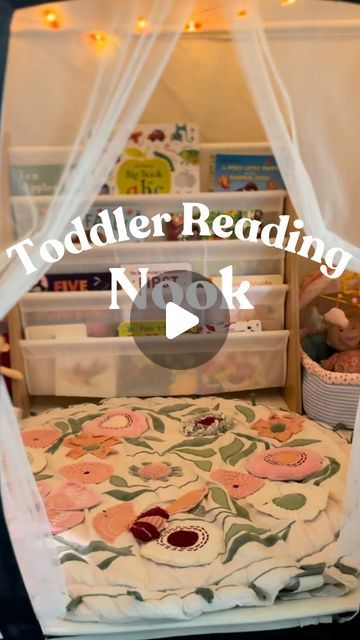 Reading Nook Toddler Room, Learning Corner At Home Toddler, Reading Nook Toddler, Reading Nook Kids Bedroom, Toddler Reading Nook, Reading Nook Kids Room, Reading Nook For Kids, Toddler Reading Nooks, Montessori Organization