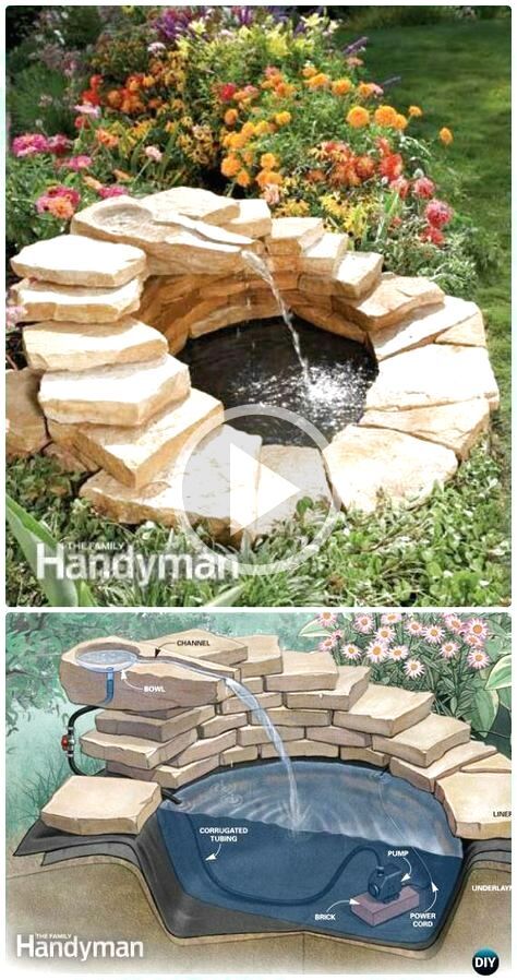 ** What's more soothing than a water fountain A DIY version that won't break the bank. landscaping front yard, flower beds in front of house diy, flower beds in front of house shade, ...