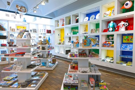 10 Intriguing Museum Shops Around the World Photos | Architectural Digest Toy Store Design, Gift Shop Interiors, Gift Shop Displays, Cube Furniture, Moma Store, Museum Gift Shop, Museum Gift, Shop House Ideas, Cube Design