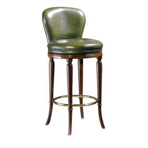 Green Leather Bar Stool Victorian Bar Stools, Speakeasy Bar Stools, Art Deco Bar Stool, 1930s Restaurant, 1920s Bar, Bar Stool Design, Green Stool, Traditional Bar Stool, Elegant Bar Stools