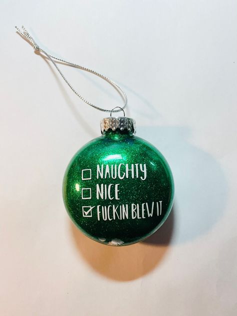 Dachshund Christmas Ornament, Diy Christmas Ornaments For Adults, Sarcastic Christmas Ornaments, Funny Christmas Ornaments Diy Hilarious, Inappropriate Christmas Ornaments, Ornament Crafts For Adults, Funny Ornaments Diy, Diy Christmas Ornaments Cricut, Girly Ornaments