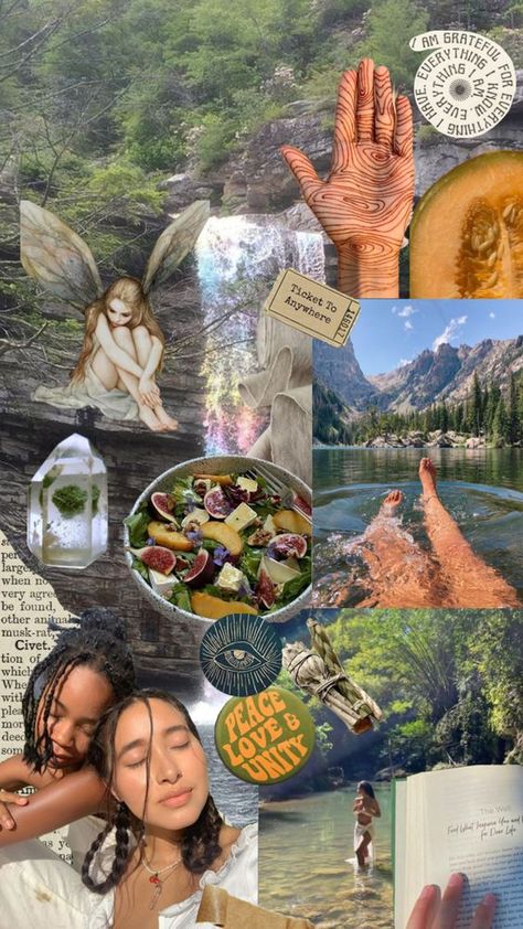 Spiritual Collage, Skincare Motivation, Spiritual Vision Board, Healing Nature, That Girl, Better Version Of Yourself, Hippie Aesthetic, Hippie Culture, Life Routines