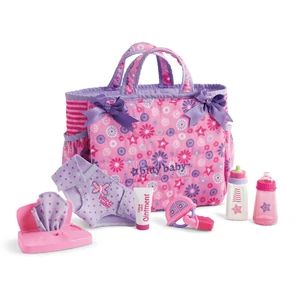 Mommy's Diaper Bag Essentials | American Girl Wiki | Fandom American Girl Toys, Baby Wipe Case, Diaper Bag Essentials, Baby Doll Nursery, Doll Bag, Baby Doll Accessories, Girl Toys, Baby Bundles, Bag Essentials