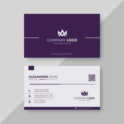 Professional elegant purple and white mo... | Premium Vector #Freepik #vector #business-card #business #abstract #texture Luxury Business Card Design, Fun Business Card Design, Clean Business Card Design, Elegant Business Cards Design, Luxury Business Card, Business Cards Layout, Card Design Template, Premium Business Cards, Modern Business Cards Design