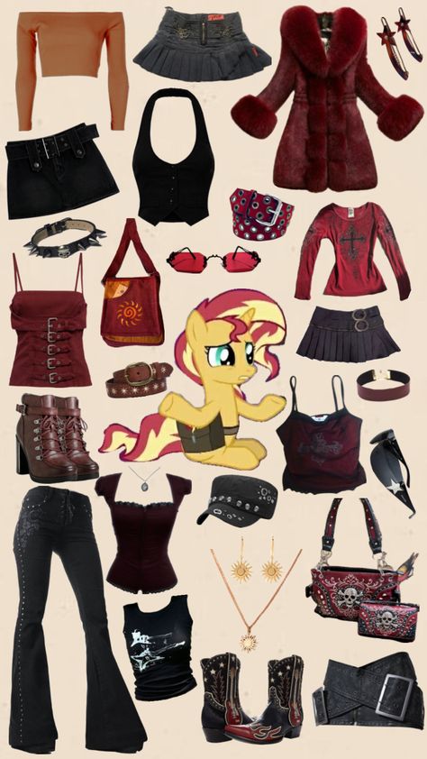 #mlp #mlpfim #mylittlepony #sunsetshimmer Mlp Outfits, Sunset Shimmer, Field Day, Equestria Girls, Aesthetic Outfits, Cartoon Characters, My Little Pony, Personal Style, Dress Up