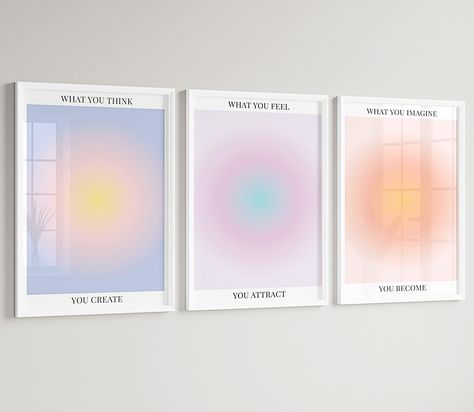 Aura Posters, Aura Art, Pastel Wall Decor, Danish Pastel Room, Aura Poster, Pastel Walls, Pastel Room, Preppy Room Decor, Danish Pastel