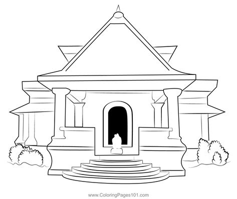 Nagueshi Temple Coloring Page Temple Coloring Page, Free Kids, Printable Coloring Pages, Printable Coloring, Coloring Pages For Kids, Coloring Page, Free Printable, Temple, Coloring Pages