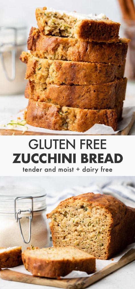 Gluten Free Zucchini Bread Dairy Free Zucchini Bread, Pumpkin Zucchini Bread, Vegan Zucchini Bread, Gluten Free Zucchini Bread, Zucchini Bread Healthy, Pita Pockets, Gluten Free Recipes Bread, Zucchini Bread Recipes, Gluten Free Dairy Free Recipes