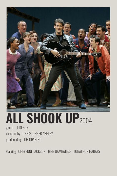 All Shook Up, All Shook Up Musical, Uni Flat, Polaroid Prints, Theater Posters, Broadway Posters, Cheyenne Jackson, Posters Aesthetic, Posters Minimalist