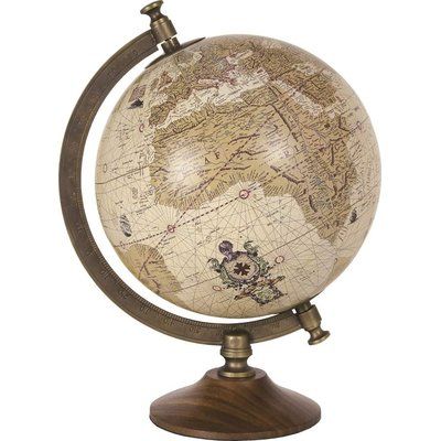 Classic Nautical Globe Standing Globe, Rotating Globe, Entrance Hall Decor, Ships Clock, Off White Walls, Jungle Room, Gifts For The Home, World Globes, Earth Globe