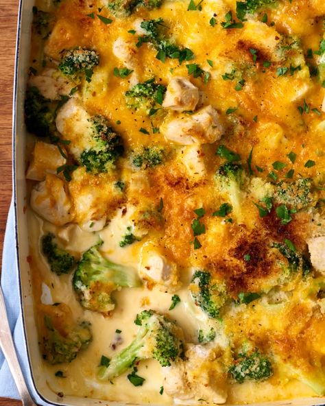 Recipe: Chicken Divan Casserole | Kitchn Chicken Broccoli Divan, Sweet Breakfast Casserole, Chicken Divan Casserole, Popular Casseroles, Best Chicken Casserole, Baked Ranch Chicken, Low Fat Chicken, Chicken Divan, Chicken Tikka Masala Recipes