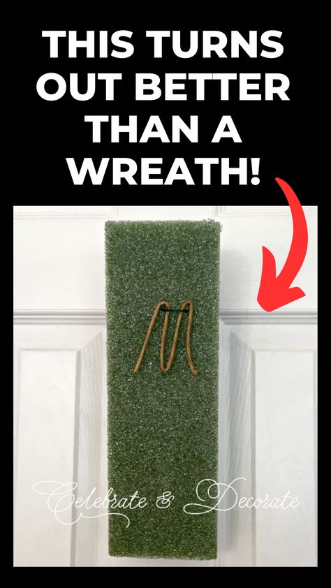 Tired of the same old wreaths? Click to see how hanging a foam square on your front door is the trendiest way to upgrade your entryway! 🚪 💖 Recessed Front Door Entrance Decor, Square Wreaths For Front Door, Apartment Door Decor Entrance, Front Door Entrance Decor, Apartment Door Decor, Spring Wreaths For Front Door Diy, Large Door Wreaths, Front Door Decor Ideas, Front Door Diy