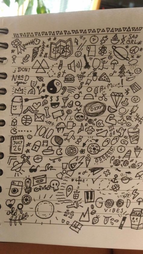 Grunge Doodles Easy, قلم حبر جاف, Hipster Drawings, Doddle Art, Notebook Drawing, Hand Doodles, Arte Grunge, Doodle Pages, Indie Drawings