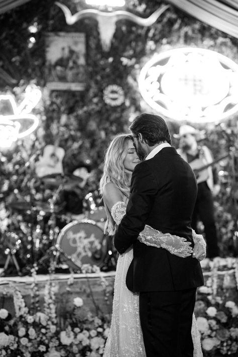 Inside Yellowstone’s Ryan Bingham and Hassie Harrison’s Western Wedding at the Bride’s Family Home in Texas | Vogue Hassie Harrison, Ryan Bingham, Wedding Getaway Car, Country Engagement Pictures, Cowboy Wedding, Sedona Wedding, Country Engagement, Galia Lahav, Western Aesthetic