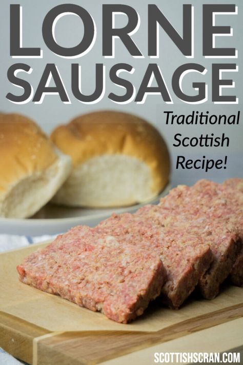 How to Make Lorne Sausage | Traditional Scottish Square Sausage Recipe | Scottish Sausage Recipe | Authentic Scottish Recipes | Scottish Bannock Recipe, Scottish Sausage, Bangers Recipe, Lorne Sausage, Irish Sausage, Traditional Scottish Food, Sausage Making Recipes, Scotland Food, Scottish Breakfast