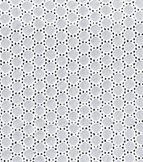 Sew Classics Cotton Fabric Eyelet Mini Dot White Cotton Zardozi Embroidery, Cotton Gauze Fabric, Eyelet Fabric, Chic Flowers, Simplistic Design, Gauze Fabric, Dotted Fabric, White Eyelet, Joanns Fabric And Crafts