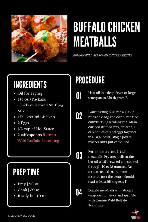 Bihon Recipe, Buffalo Seasoning, Pancit Bihon, Wild Buffalo, Chicken Buffalo, Recipes With Ingredients, Homemade Recipe Books, Buffalo Recipe, Buffalo Chicken Meatballs