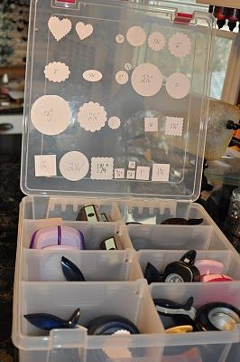 Paper Punch Storage Using plastic organizer bins that will make it easier to find the punches you need. Paper Punch Storage, Scrapbook Room Organization, Punch Storage, Scrapbook Punches, Supply Organization, Art Bin, Craft Storage Organization, Paper Punches, Organizer Bins