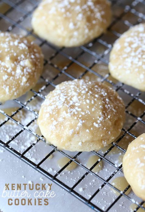 Kentucky Butter Cake Cookies, Butter Cake Cookies, Cookies And Cups, Cookies Cupcake, Kentucky Butter Cake, Cookie Brownie Bars, Drop Cookies, Butter Cake, Yummy Sweets