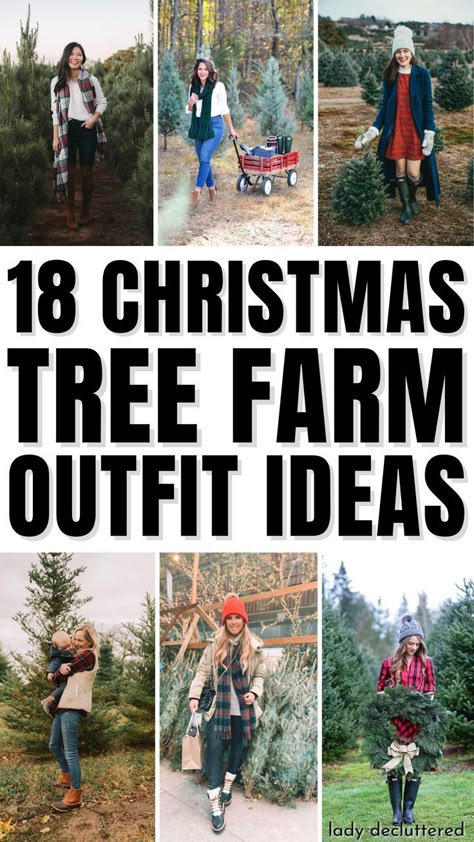 18 Christmas Tree Farm Outfit Ideas Tree Farm Outfits, Tree Farm Outfit Ideas, Work Christmas Party Outfit Classy, Farm Outfit Ideas, Christmas Tree Farm Outfit, Farm Outfits, Christmas Tree Farm Pictures, Tree Farm Pictures, Farm Family Pictures