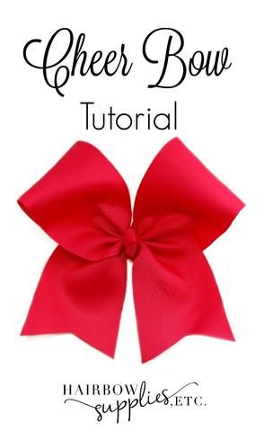 Cheer Bow Tutorial, Cheer Bows Diy, Cheerleading Hair Bows, Cheerleading Hair, Hair Bow Instructions, Cheer Hair Bows, Softball Bows, Cheerleading Bows, Cheerleading Hairstyles