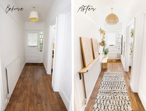 Hallway Ideas Bungalow, Hallway Inspiration Small, Small Hallway Ideas Entrance Halls Narrow, Narrow Hallway Decorating Entrance, Small Entry Hallway Ideas, Hallway Ideas Small Narrow, Long Hallway Decorating Narrow, Long Narrow Hallway Decorating, Long Hallway Decorating