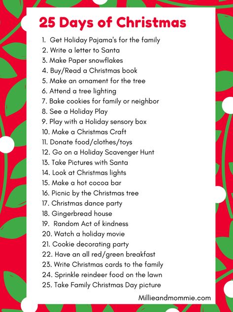 12 Days Of Christmas Things To Do, 25 Days Of December, Christmas Countdown To Do List, 25 Days Of Books For Christmas, 12 Days Of Christmas Traditions, 25 Days Of Christmas Toddler, 25 Days Of Christmas Activities For Kids, Week Of Christmas Activities, 12 Days Of Christmas For Toddlers