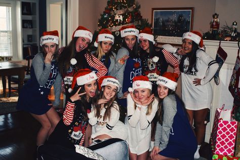 front: me, morgan, maddie, and abbie back: gracie, jordan, scotti, sophie, mea, and jazmin Christmas Pictures Friends, Christmas Party Pictures, Christmas Party Friends, Christmas Aesthetic Friends, Christmas Instagram Pictures, Aesthetic Friends, Party Pictures, Christmas Photoshoot, Etsy Christmas