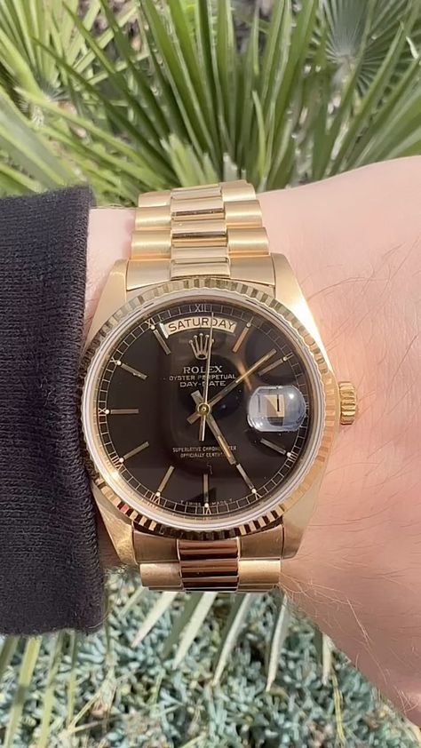 Classic meets contemporary with the 36MM Rolex Day Date in Yellow Gold. Embrace the power of timeless style. ⌚✨ | Instagram Style Instagram, September 10, Rolex Day Date, Luxury Watches, Rolex Watches, Timeless Style, Rolex, Timeless Fashion, Fine Jewelry