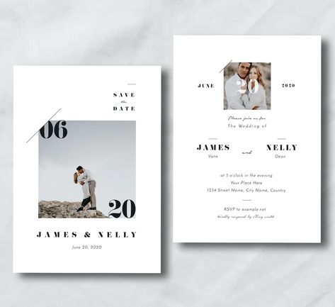 Wedding Layout Design, Wedding Invitation Layout, Event Invitation Design, Diy Wedding Programs, Photobook Layout, Invitation Layout, Wedding Website Design, Simple Wedding Invitation, Minimal Wedding Invitation