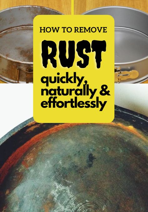 How To Remove Rust From Cast Iron, Vinegar Bath, Iron Cleaning, Herb Growing, Clean Rust, Remove Rust Stains, Removing Rust, Oxalic Acid, Cast Iron Cleaning