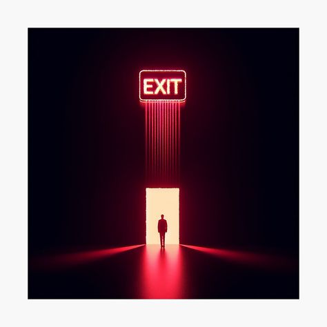 Get my art printed on awesome products. Support me at Redbubble #RBandME: https://www.redbubble.com/i/photographic-print/Neon-EXIT-neo-noir-aesthetic-by-RESToRAPTOR/158059064.6Q0TX?asc=u Neon Noir Art, Neo Noir Art, 70s Dark Aesthetic, Neo Noir Aesthetic, Noir Aesthetic, Noir Art, Kids Inspo, Neon Noir, Noir Movie