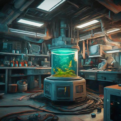 Lab x #futuristic #lab #aiart #technology Science Lab Fantasy Art, Science Lab Concept Art, Futuristic Science Lab, Lab Experiment Oc, Scifi Lab, Futuristic Lab, Robotics Lab, Lab Interior, Station Aesthetic