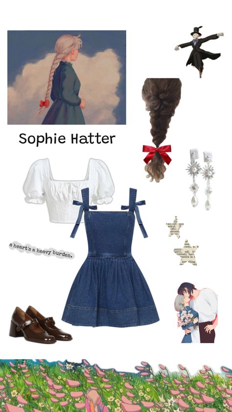 Ghibli outfits, Ghibli bounding, anime outfits, howl’s moving castle, sophie hatter Ghibli Outfits, Cottagecore Summer Outfits, Japan Summer Outfit, Sophie Hatter, Anime Inspired Outfits, Classy Casual Outfits, Howls Moving Castle, Themed Outfits, Feminine Outfit