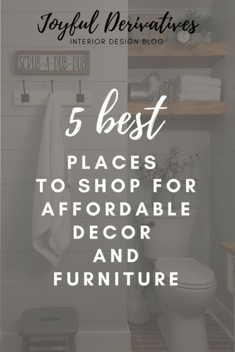 5 Best Places to Shop for Affordable Decor and Furniture - Joyful Derivatives l affordable home renovation Best Places To Shop, Light Fixtures Bathroom Vanity, Decor Shopping, Places To Shop, Friday Favorites, Inexpensive Home Decor, Diy Art Projects, Affordable Decor, Trendy Home Decor