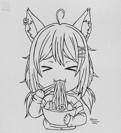 Inking Chibi Momo eating ramen Happy Birthday Momo Eating Ramen Pose Reference, Eating Ramen Pose, Momo Eating, Naruto Ramen, Pose Reference Drawing, Eating Ramen, Kitten Images, Cute Anime Chibi, Anime Poses Reference