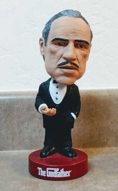 The Godfather talking Bobblehead Bobble Heads, Al Pacino, Reaction Pics, The Godfather, Caricatures, Bobble Head, Simply Beautiful, Funko Pop, Figurines