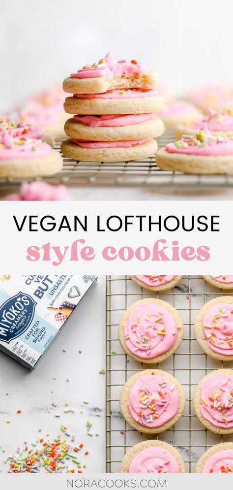 Vegan Kitchenaid Mixer Recipes, Lofthouse Cookies, Vegan Sugar Cookies, Vegan Christmas Cookies, Vegan Frosting, Vegan Easter, Vegan Baking Recipes, Vegan Cookies Recipes, Vegan Bakery