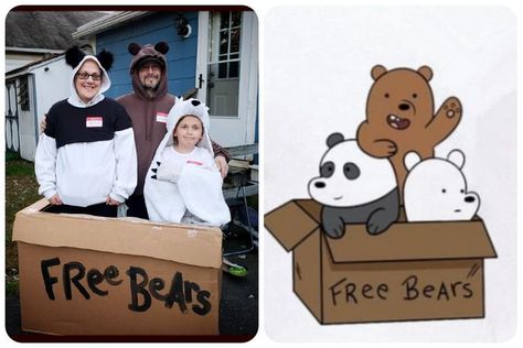 We Bare Bears Diy Crafts, We Bare Bears Halloween Costumes, We Bare Bears Cosplay, We Bear Bears Costume, We Bare Bears Costume, We Bare Bears Halloween, Halloween Costume Videos, Bear Halloween Costume, Mirror Mask