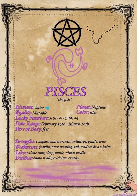 #pisces #watersign #astrology Witchy Designs, Kartu Tarot, Spell Books, Wiccan Magic, Elemental Magic, Zodiac Book, Grimoire Book, Wiccan Spell Book, Astrology And Horoscopes