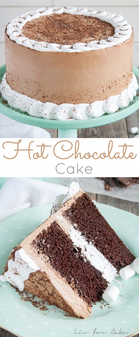 Fluff Frosting, Hot Chocolate Cake Recipe, Chocolate Marshmallow Cake, Cake Marshmallow, Hot Chocolate Cake, Homemade Marshmallow Fluff, Dessert Oreo, Homemade Marshmallow, Holiday Goodies