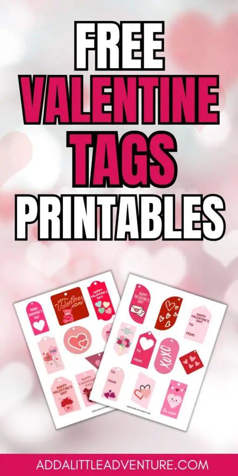 Free Valentine Tags Printables Free Printable Valentines Tags, Printable Valentine Tags, Free Printable Valentines, Valentines Gift Tags, Free Printable Tags, Valentine's Day Printables, Valentines Coupons, Printable Valentine, Valentines Printables Free