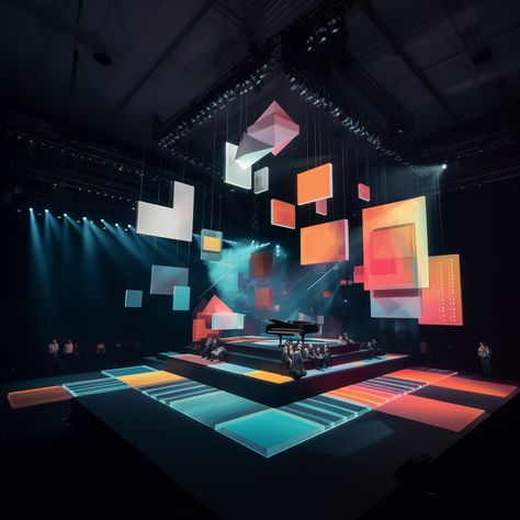 digital screens, immersive stage Grill Branding, Stage Lighting Design, Music Stage, Concert Stage Design, Light Art Installation, Museum Exhibition Design, Stage Set Design, Church Stage Design, Event Stage