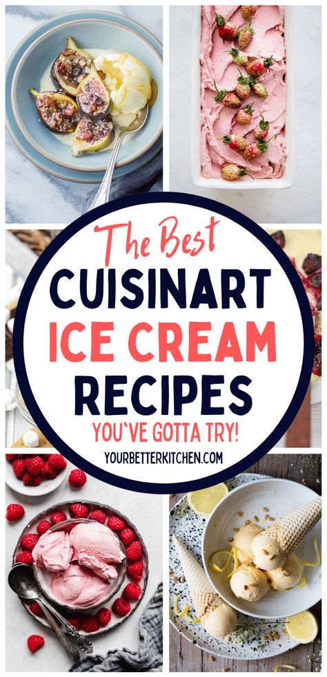 Cuisinart Ice Cream Recipes, Cuisinart Ice Cream Maker Recipes, Homemade Ice Cream Recipes Machine, Fruity Ice Cream, Ice Cream Recipes Machine, Cuisinart Ice Cream Maker, Cuisinart Ice Cream, Healthy Foods To Make, Raspberry Ice Cream