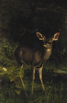 Deer In The Woods, Deer Painting, Art Sacre, Deer Art, Old Paintings, Ethereal Art, Classical Art, Back To Nature, Old Art