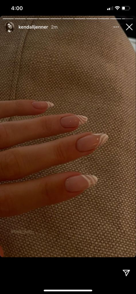 Kendall Jenner Nails, Kardashian Nails, Simple Gel Nails, Her Nails, Cute Gel Nails, Soft Nails, Round Nails, Nail Jewelry, Nagel Inspo