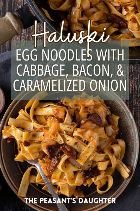 Cabbage And Noodles With Bacon, Amish Egg Noodle Recipes, Cabbage And Bacon Recipes, Cabbage Noodles Recipes, Haluski Fried Cabbage And Noodles, Cabbage And Noodles Recipe, Egg Noodle Dishes, Bacon Cabbage, Cabbage Noodles