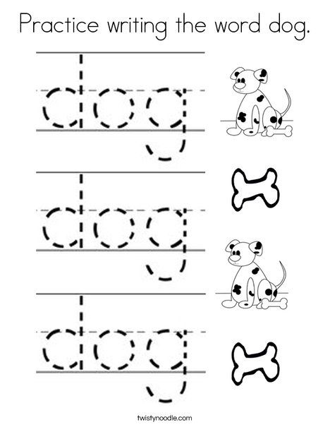 Dog Worksheets Preschool, Learning English Is Fun, Preschool Weekly Lesson Plans, Word Tracing, Handwriting Worksheet, D Is For Dog, Bird Outline, Phonics Worksheets Free, Homework Worksheets