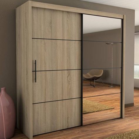 Found it at Wayfair.co.uk - Virgo 2 Door Wardrobe Mirrored Closet Doors, Sliding Wardrobe Designs, Mirrored Closet, Sliding Door Wardrobe Designs, Wardrobe Design Modern, Sliding Door Wardrobe, Wardrobe Systems, Modern Cupboard Design, Wardrobe Door Designs