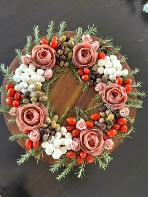 21+ Winter Charcuterie Boards (perfect for Christmas!) - My Happy Homeschooling Wreath Shaped Charcuterie, Christmas Inspired Charcuterie Board, December Charcuterie Board, Peppermint Charcuterie Board, Holiday Wreath Charcuterie Board, Christmas Carcurie Board Ideas, Round Christmas Charcuterie Board, Christmas Desert Charcuterie, Holiday Charcuterie Table